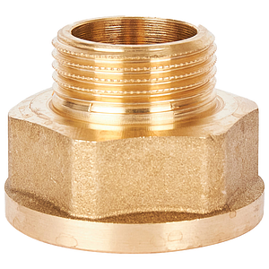 Переходник латунный с внутренней резьбой на наружную STOUT - 1' x 3/4' (под ключ, 2шт)