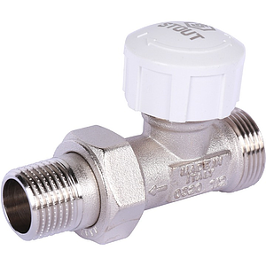 Клапан термостатический прямой STOUT - 1/2'х3/4' ЕК (PN10, Tmax - 120°С)