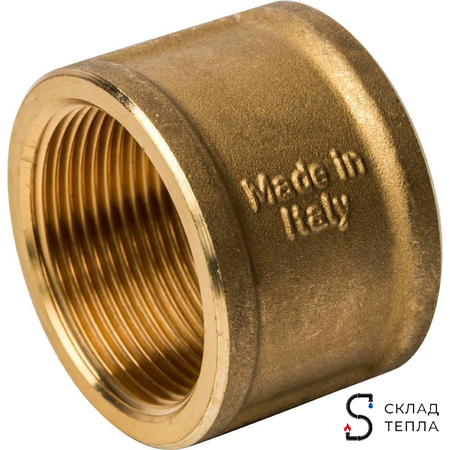 Муфта латунная резьбовая STOUT - 1 1/2". Вид 2.