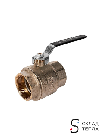 Кран шаровой полнопроходной STOUT - 2" (ВР/ВР, PN40, Tmax 150°С, ручка-рычаг черная). Вид 2.