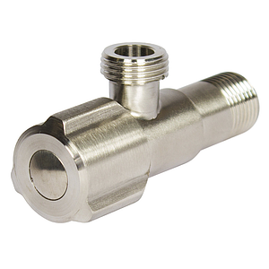 Вентиль угловой TIM - 1/2' x 1/2' (НР/НР, с отражателем, нержавеющая сталь)