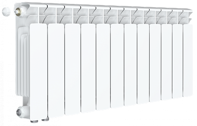 Радиатор биметаллический Rifar Base Ventil 350 - 12 секций (подключение нижнее слева) Радиатор биметаллический Rifar Base Ventil 350 - 12 секций (подключение нижнее слева)