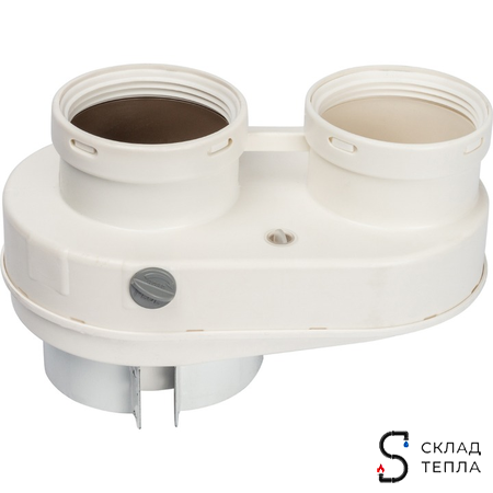 STOUT Элемент дымохода DN80/80 адаптер для подкл. разд. труб (совместимый Baxi ) PP-Ryton. Вид 3.