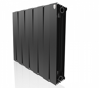 Радиатор биметаллический Royal Thermo PianoForte 500 Noir Sable (Чёрный) - 10 секций Радиатор биметаллический Royal Thermo PianoForte 500 Noir Sable (Чёрный) - 10 секций