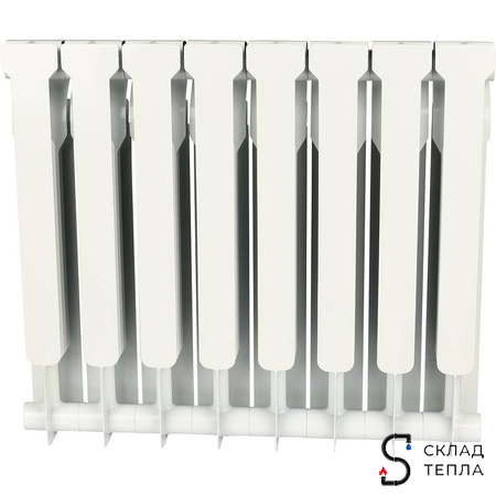 Радиатор алюминиевый ROMMER Profi 500 - 8 секций. Вид 3.