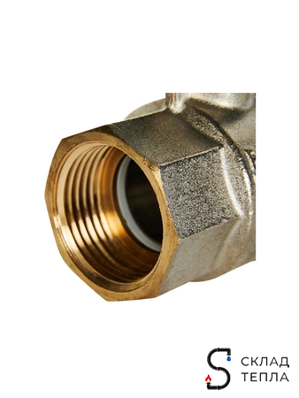 Кран шаровой полнопроходной STOUT - 1" (ВР/НГ, PN40, Tmax 150°С, ручка-бабочка черная). Вид 3.