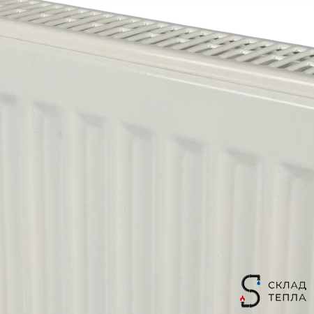 Радиатор стальной KERMI FTV 12 - высота 600 мм, длина 2300 мм с нижним подключением. Вид 5.