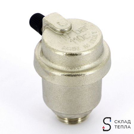 Воздухоотводчик автоматический ITAP 363 - 1/2" (НР, воздухоотвод сбоку, цвет никелированный). Вид 2.