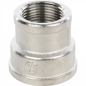 Муфта латунная резьбовая переходная STOUT - 1 1/4' x 3/4' (никелированная)
