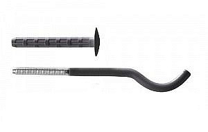 Кронштейн для радиатора анкерный Royal Thermo - D7.2 мм, длина 170 мм ( с дюбелем, цвет черный)