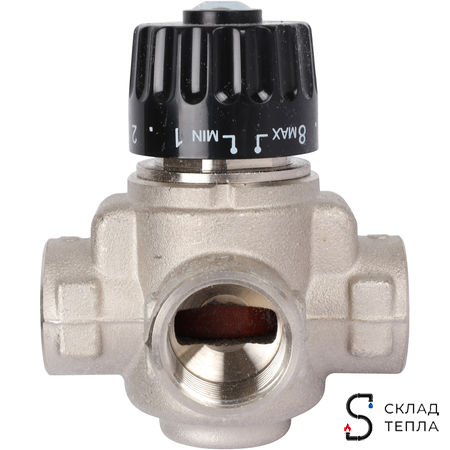 Насосно-смесительный узел STOUT - 1" (с термостатическим клапаном 30-60°C и насосом UPSO 25-65). Вид 4.