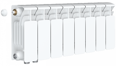 Радиатор биметаллический Rifar Base Ventil 200 - 8 секций (подключение нижнее слева)