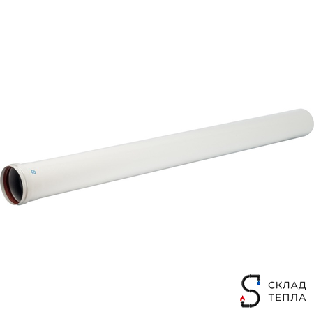 STOUT Элемент дымохода DN80/100 труба 2000 мм утепленная п/м. Вид 1.