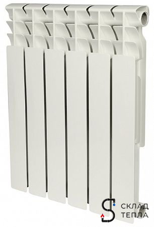 Радиатор алюминиевый ROMMER Plus 500 - 7 секций. Вид 1.