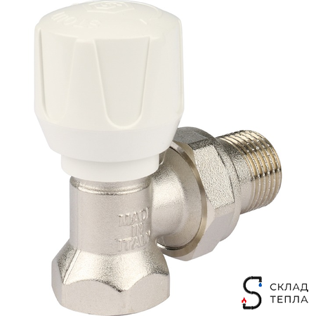 Клапан ручной терморегулирующий угловой STOUT - 1/2". Вид 4.