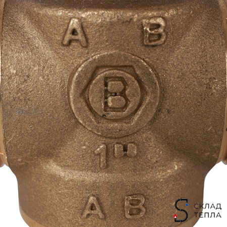 Компактный 2-ходовой зональный клапан STOUT с сервоприводом 230V (кабель 1м. НР 1", Kv 12). Вид 14.