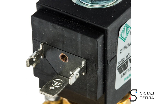 Клапан соленоидный WATTS 850T - 3/4" (PN25, Tmax 90°C, 230В, нормально закрытый). Вид 4.