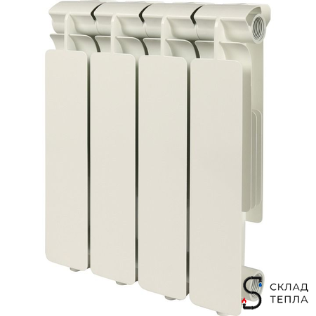 Радиатор алюминиевый STOUT Bravo 350 - 4 секции. Вид 1.