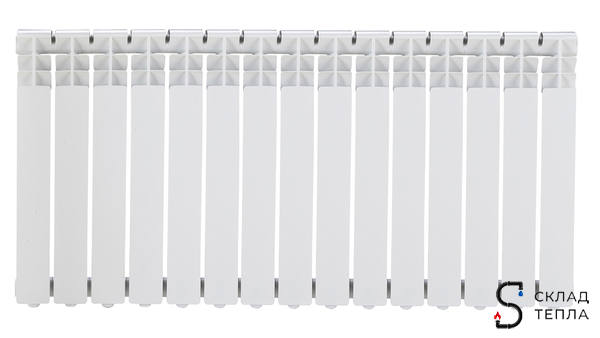 Радиатор биметаллический ROMMER Optima Bm 500 - 15 секций. Вид 1.