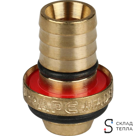 Переход на внутреннюю резьбу угловой STOUT - 16 x 1/2" (винтовой, для металлопластиковых труб). Вид 9.