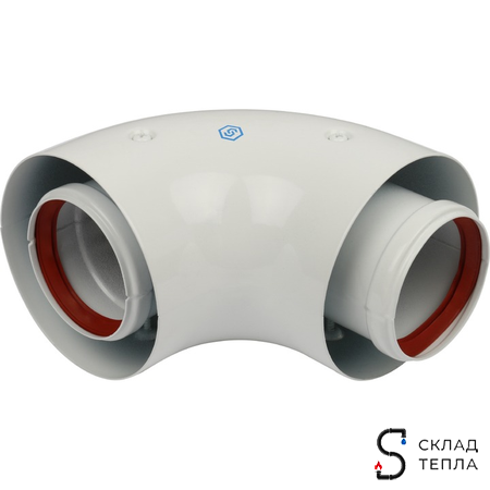 Комплект прохода через стену для коаксиального дымохода STOUT D60/100 мм (универсальный). Вид 6.