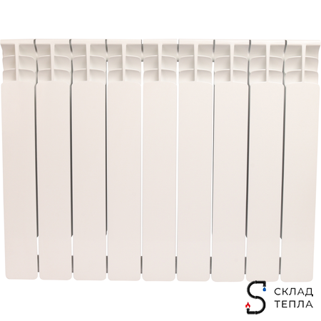 Радиатор биметаллический STOUT Space 500 - 9 секций. Вид 3.