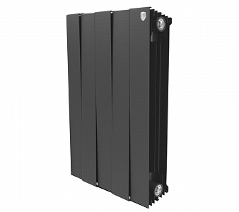 Радиатор биметаллический Royal Thermo PianoForte 500 Noir Sable (Чёрный) - 5 секций Радиатор биметаллический Royal Thermo PianoForte 500 Noir Sable (Чёрный) - 5 секций