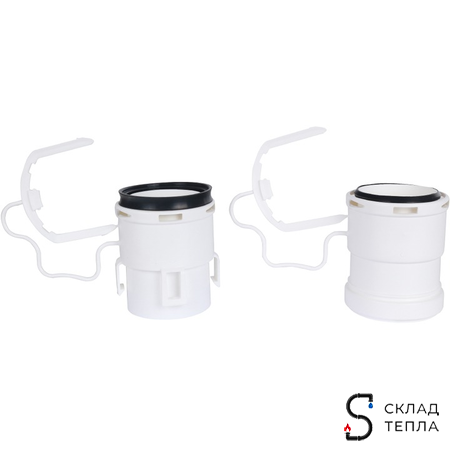 STOUT Элемент дымохода конденсац. к-т адаптеров для гибкой трубы DN80. Вид 1.
