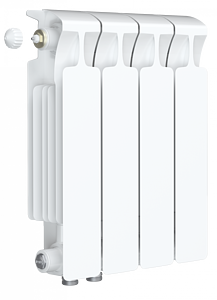 Радиатор биметаллический Rifar Monolit Ventil 350 - 4 секции (подключение нижнее слева)