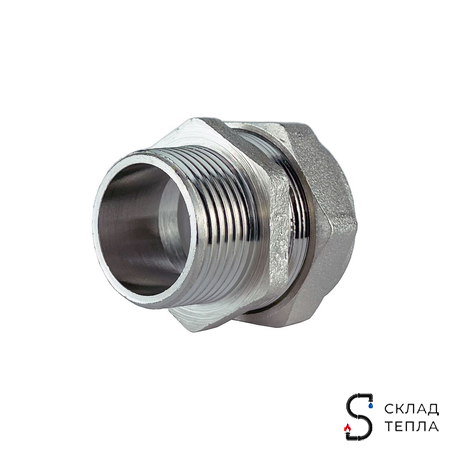 Переход на наружную резьбу TIM 25 х 1 1/4" для гофрированной трубы. Вид 2.