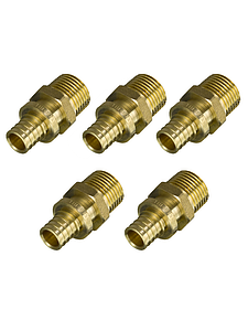 Переход на наружную резьбу TIM - 16 x 3/4' (для труб из сшитого полиэтилена, комплект 5шт)