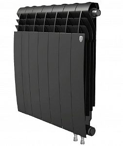 Радиатор биметаллический Royal Thermo BiLiner 500 V Noir Sable (Н) (Чёрный) - 7 секций