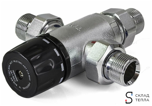 Термостатический смесительный клапан TIM - 1" НР (38°- 60°C). Вид 5.