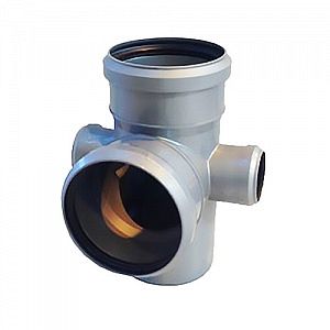 Крестовина двухплоскостная для внутренней канализации СИНИКОН - 110 x 110 x 50x87° правая