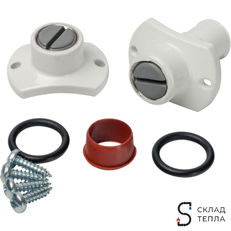 Комплект инспекционных ниппелей для  коаксиального дымохода STOUT D60/100 мм. Вид 1.