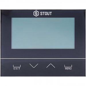 STOUT Беспроводной комнатный двухпозиционный регулятор ST-292v2, черный STOUT Беспроводной комнатный двухпозиционный регулятор ST-292v2, черный