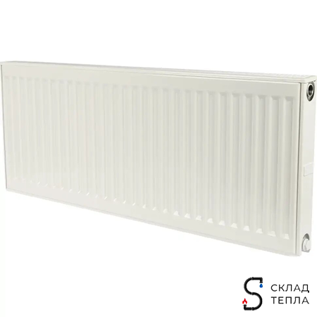 Радиатор стальной KERMI FKO 12 - высота 400 мм, длина 900 мм с боковым подключением. Вид 1.