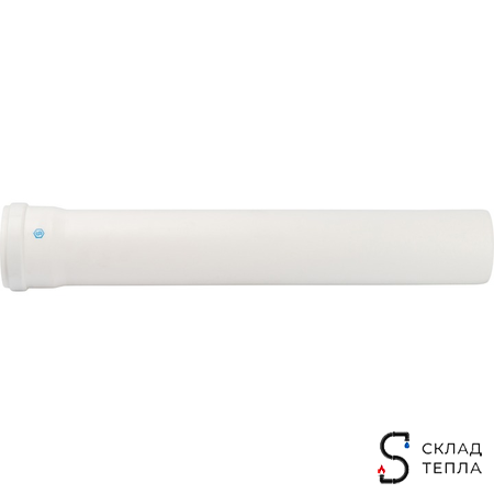 STOUT Элемент дымохода конденсац. труба 500 мм DN80 м/п PP-FE. Вид 3.