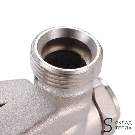 Узел нижнего подключения прямой перекрестный Zeissler 3/4" х 3/4" с запорными вентилями. Вид 5.