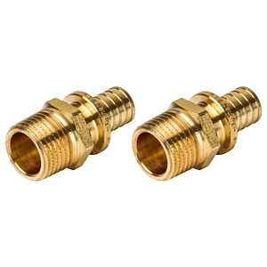 Переход на наружную резьбу Rommer - 25 x 1/2' (для труб из сшитого полиэтилена, комплект - 2 шт)