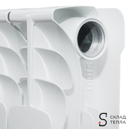 Радиатор биметаллический STOUT Space 500 - 8 секций. Вид 3.