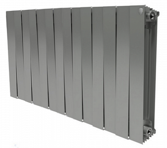 Радиатор биметаллический Royal Thermo PianoForte 500 Silver Satin (Серый) - 14 секций Радиатор биметаллический Royal Thermo PianoForte 500 Silver Satin (Серый) - 14 секций