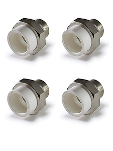 Переход на наружную резьбу разъемный TIM - 20 x 3/4' (комплект- 4 шт.)