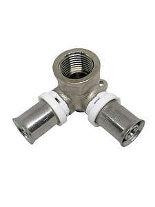 Пресс-водорозетка проходная TIM - 16 x 1/2' (для металлопластиковых труб) 1шт