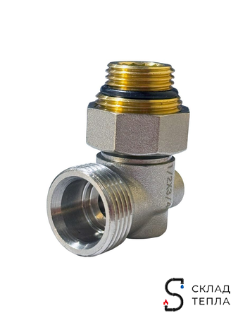 Узел нижнего подключения угловой одинарный TIM 3/4"х1/2". Вид 6.