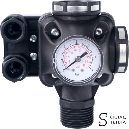 Реле давления со встроенным манометром STOUT PM5-3W (1-5 бар). Вид 8.