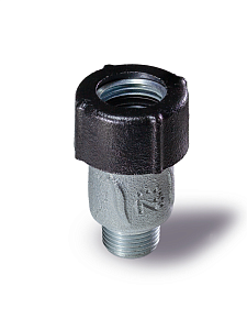 Муфта обжимная из ковкого чугуна с наружной резьбой Ду 15 (1/2") Муфта обжимная из ковкого чугуна с наружной резьбой Ду 15 (1/2')