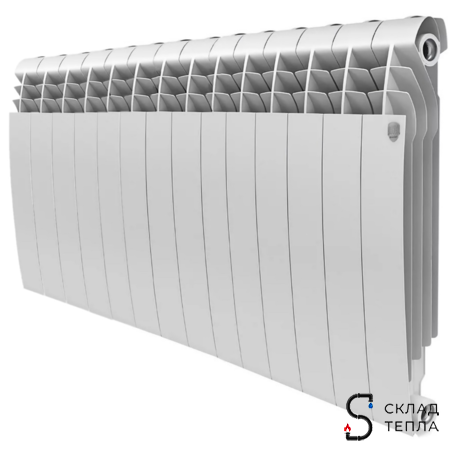 Радиатор биметаллический Royal Thermo BiLiner 500 Bianco Traffico (Белый) - 14 секций. Вид 1.