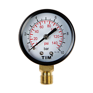 Манометр радиального подключения 1/4' - 10 бар