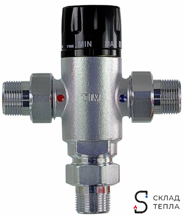 Термостатический смесительный клапан TIM - 1" НР (38°- 60°C). Вид 1.